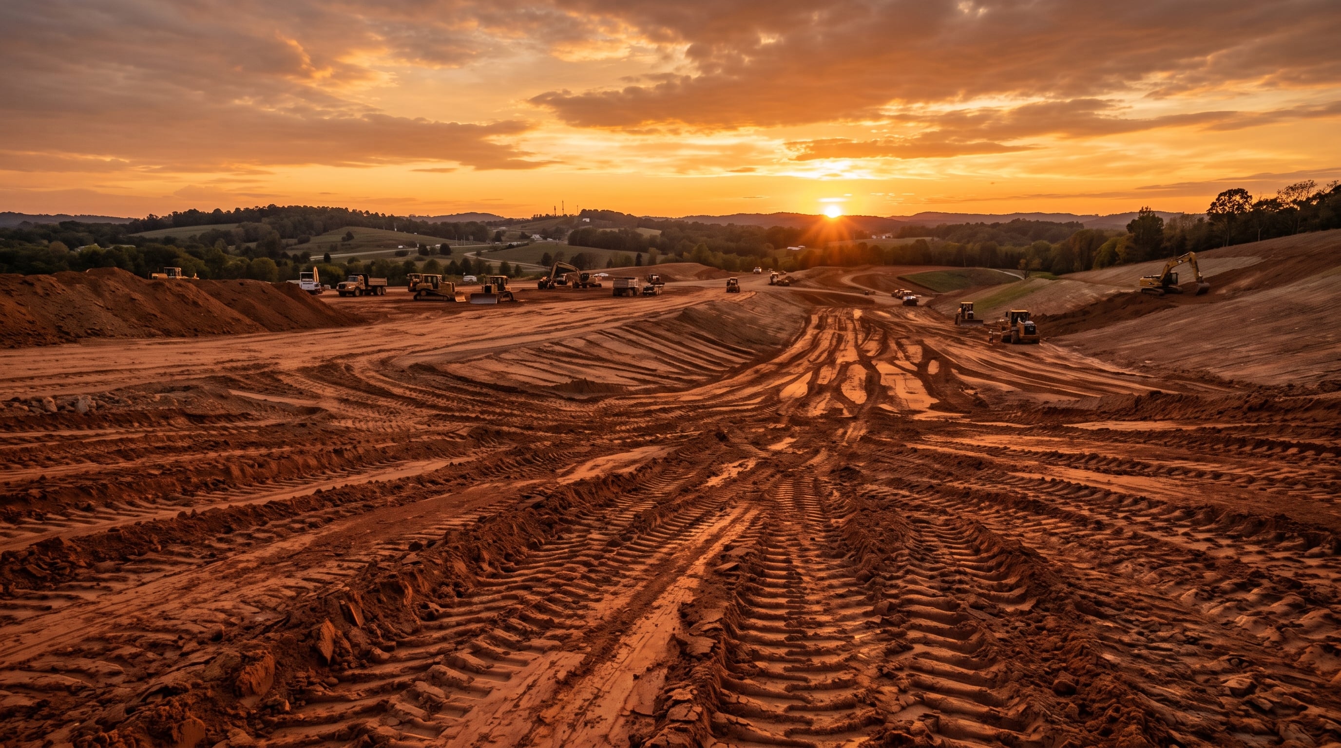 Professional excavation and grading work in West Georgia